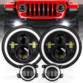 7 Inch LED Headlights Filed 4x4 Turn Signal Round HeadLight for Land Rover Defender Lada N