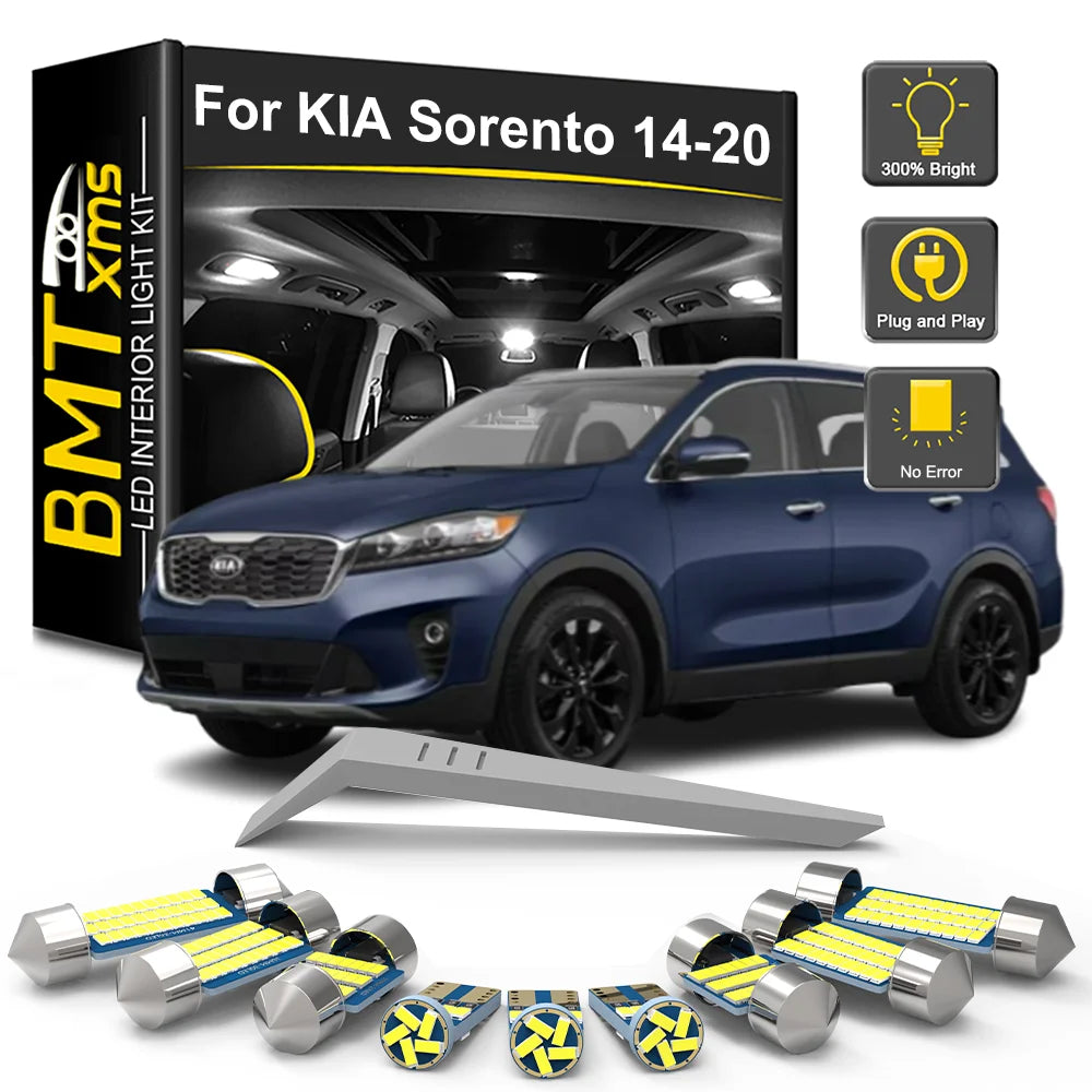 7-Piece LED Interior Light Kit for Kia Sorento UM MK3 3 III - Canbus Error-Free Bulbs | AUTOKITSHOP