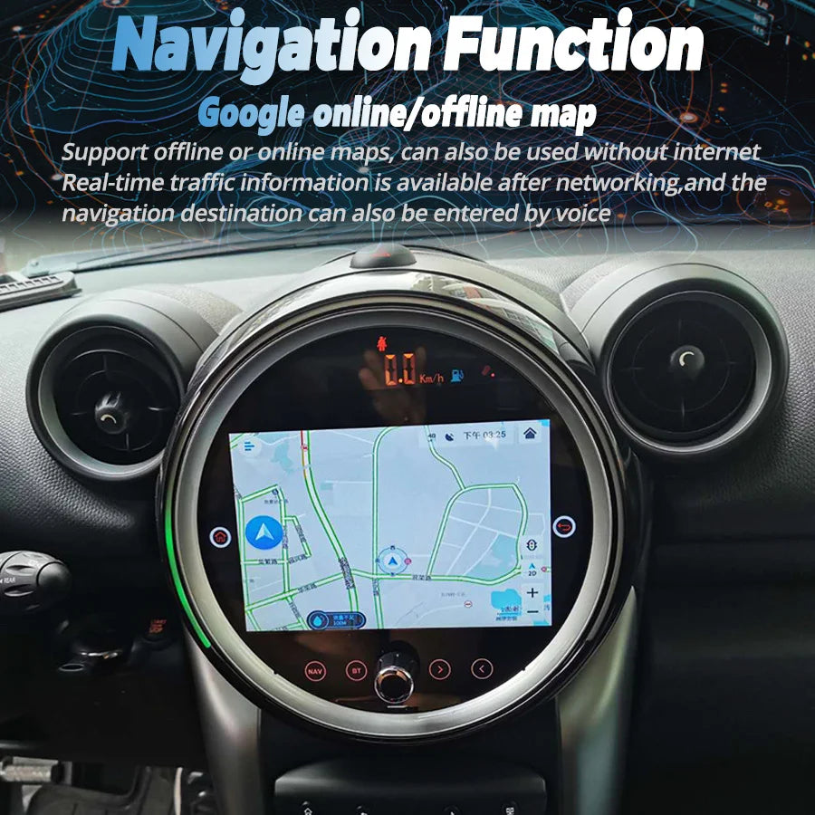Android For BMW MINI COUNTRYMAN R60 R54 MINI COOPER Navigation Car GPS Multimedia Player A