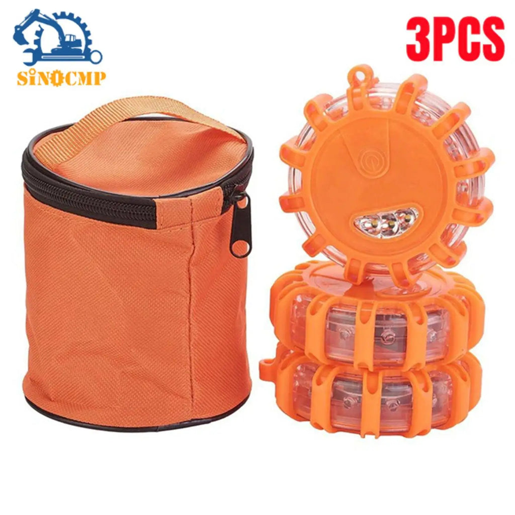 LED Road Flares Emergency Lights Magnetic Base Waterproof Car Traffic Warning Flare 360° V