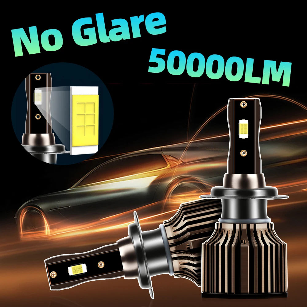 roadsun 50000LM H7 H4 LED Headlight Car Light H11 9005 HB3 9006 HB4 Hight Low Beam Bulbs 9