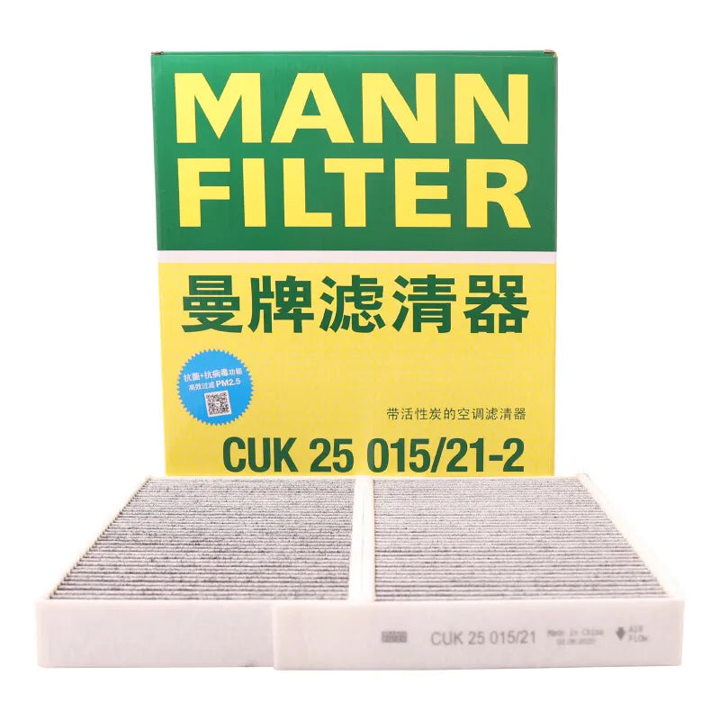 MANN FILTER For Tesla Model Y Model 3 EV HEPA Carbon Cabin Filter Kit CUK25015/21-2 CUK460