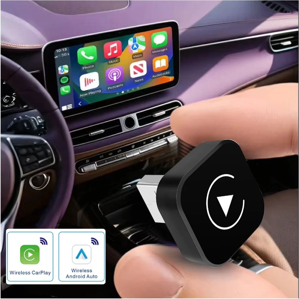 2 in 1 Wired to Wireless CarPlay Android Auto Adapter for OEM Car Stereo With USB Dongle M