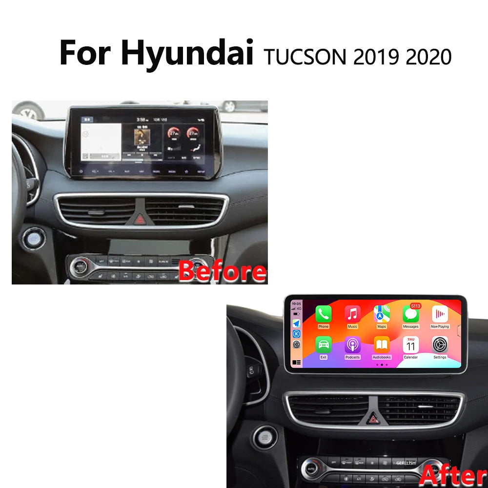 12.3"Car Radio Android 16 For Hyundai TUCSON 2019 2020 Multimedia Video Player WiFi GPS Na | AUTOKITSHOP