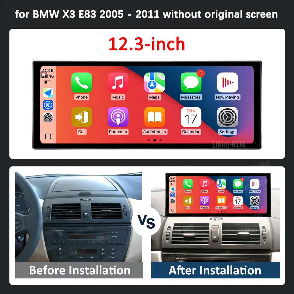 Carplay DSP Stereo Car Radio Multimedia Player for BMW X3 E83 2005 - 2011 Without Original