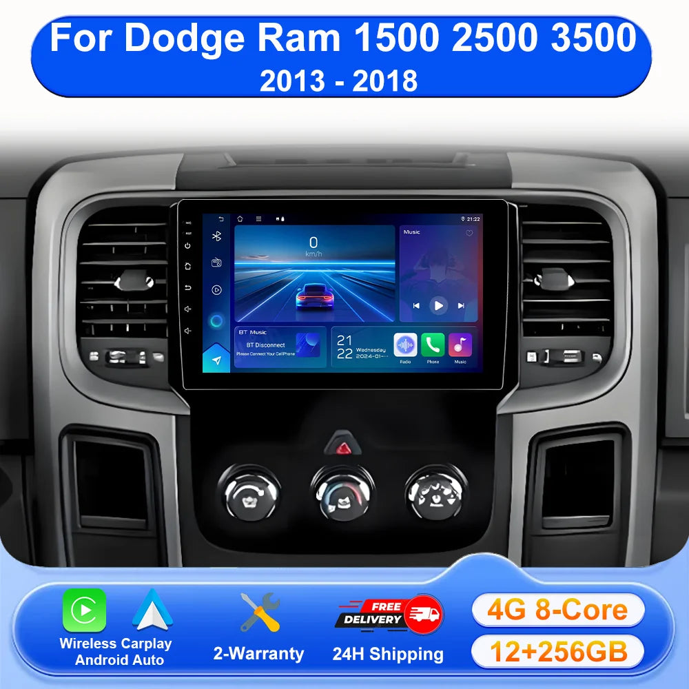 Android 16 For Dodge Ram 1500 2500 3500 2013 - 2018 Car Radio Head Unit Auto Stereo Multim