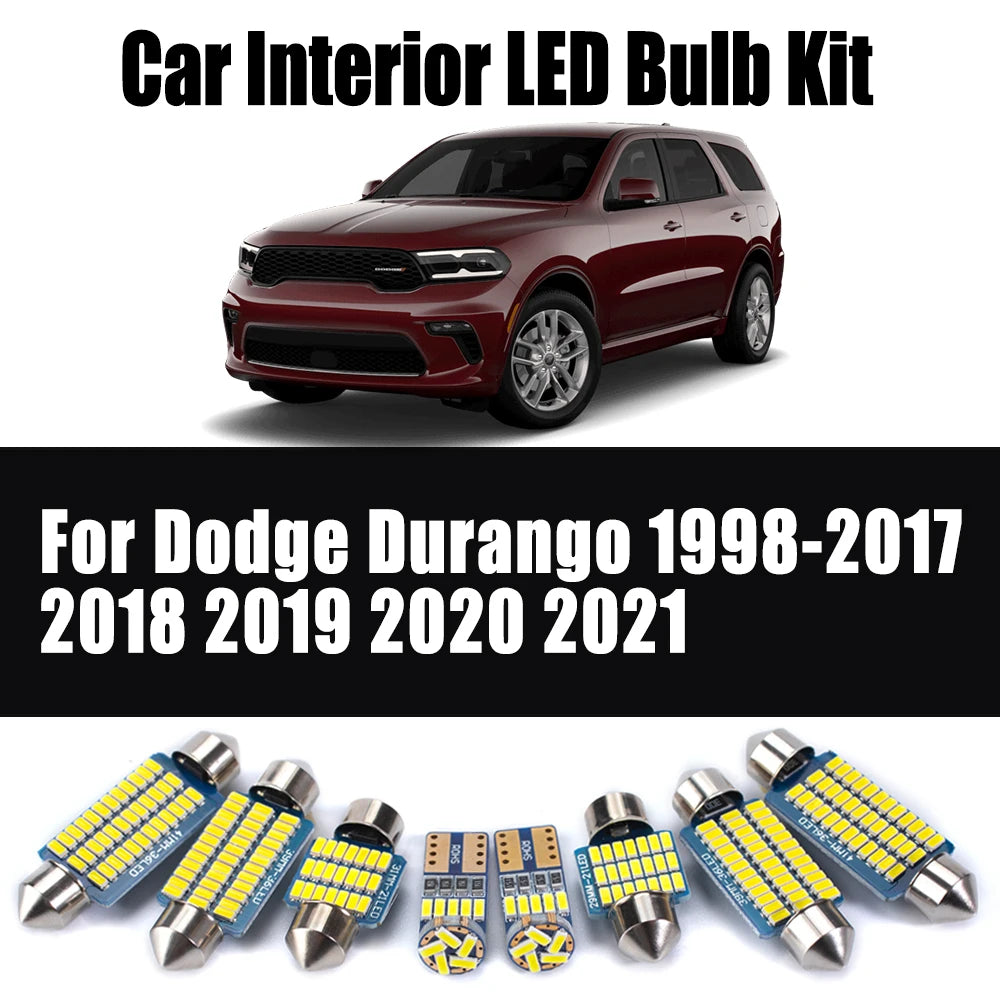 LED Interior Light Kit for Dodge Durango 1998-2017 - Canbus Dome Map Door Trunk Bulbs | AUTOKITSHOP