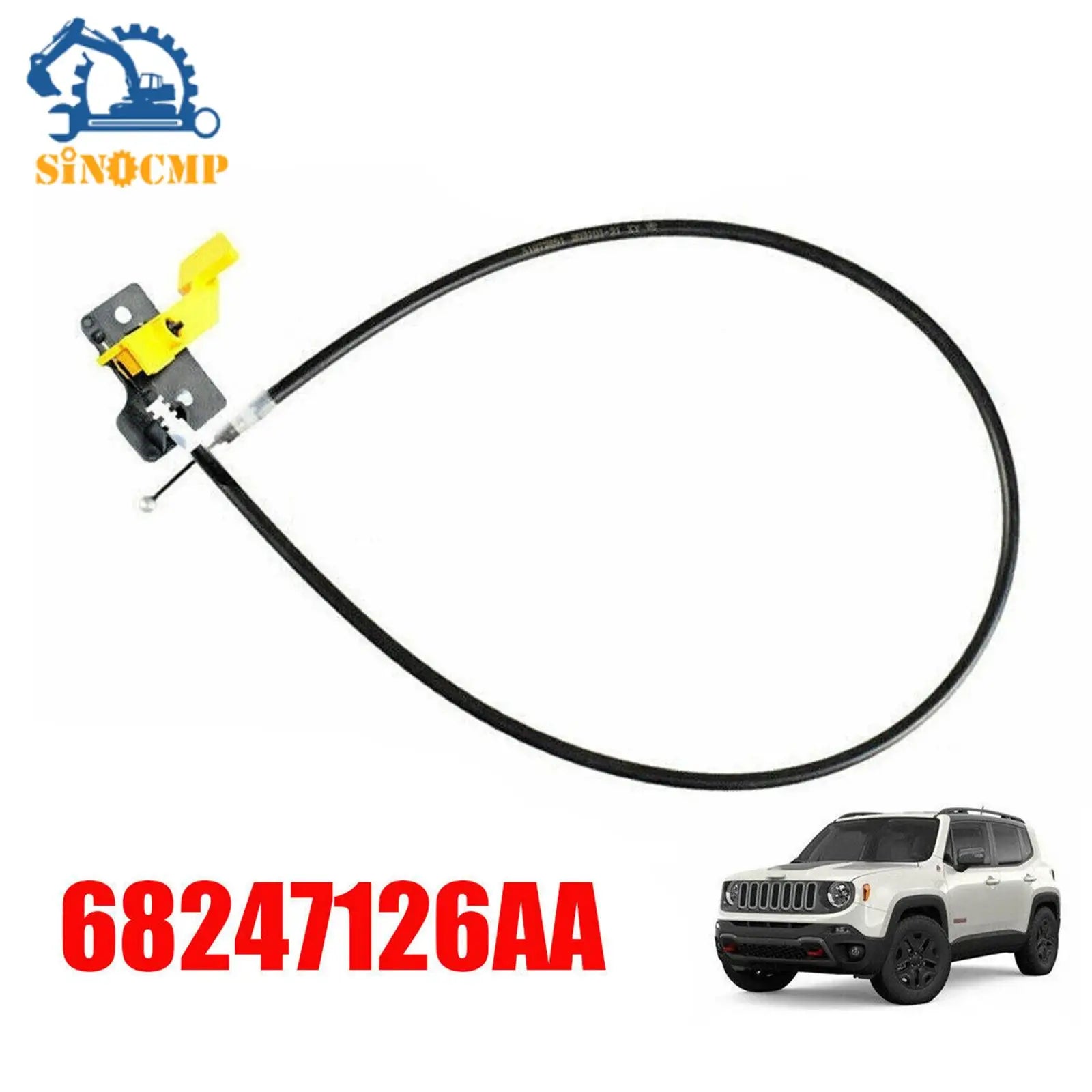 Hood Release Cable Replacement 68247126AA For Jeep Renegade 80th Anniversary, Islander, Je