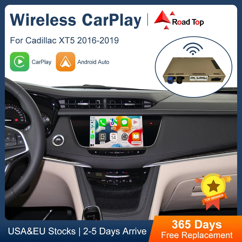 Wireless CarPlay for Cadillac XT5 2016-2019 Android Auto Interface Mirror Link AirPlay Car | AUTOKITSHOP