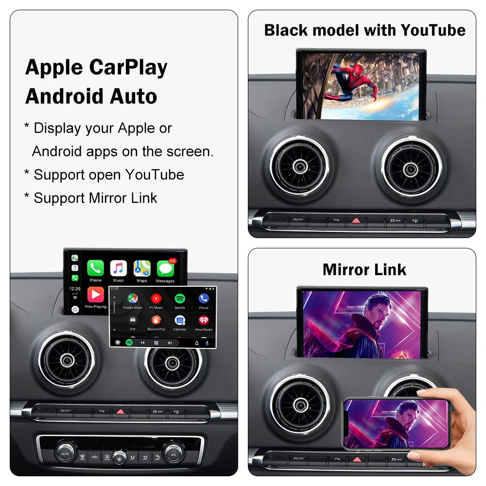 EU Wireless CarPlay for Audi A3 S3 8V 2013-2018 Android Auto with Mirror Link AirPlay Reve | AUTOKITSHOP