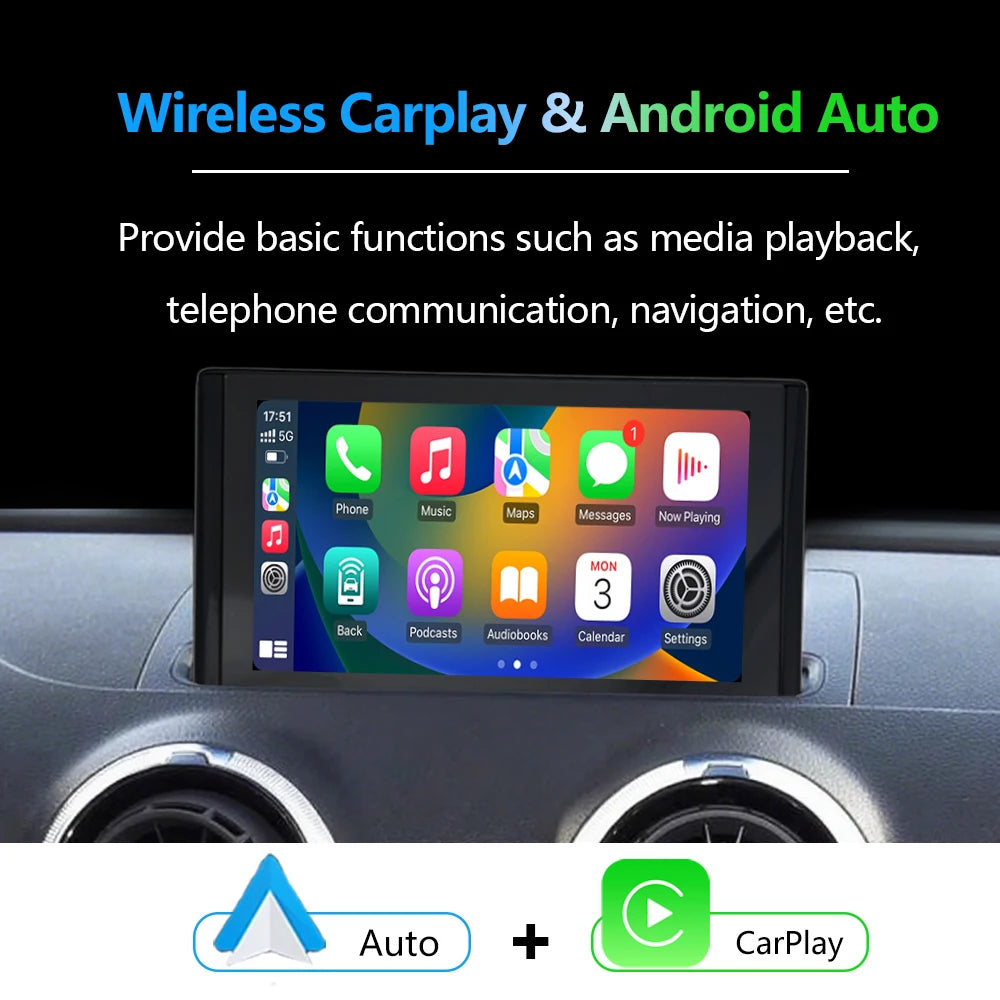 7inch Android For Audi A3 2013 - 2018 Wireless Carplay Car Radio Multimedia Player GPS Nav