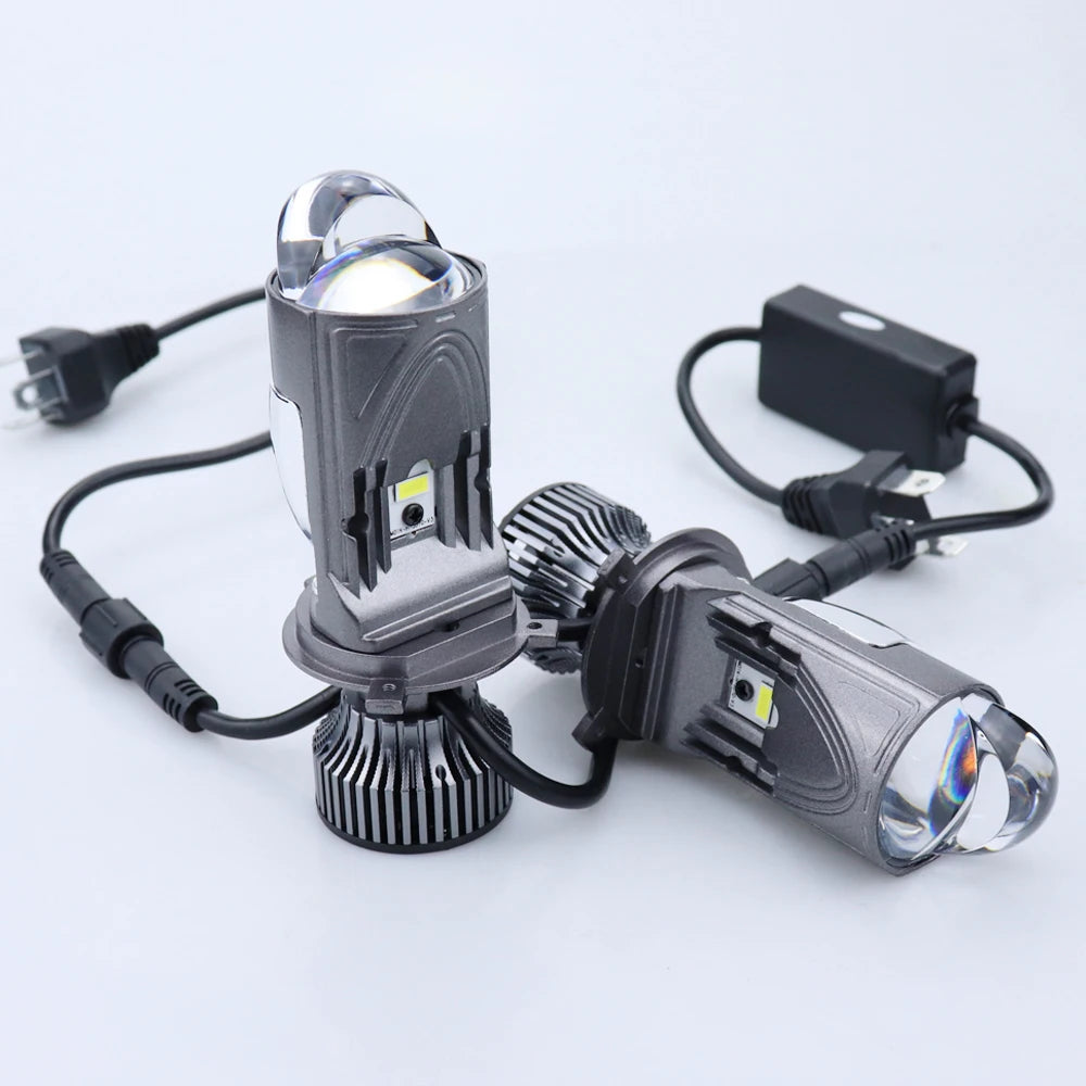 H4 Bi LED Projector Lens 300000LM Plug&Play Mini Car Bulb Canbus Auto Headlight Turbo Lamp