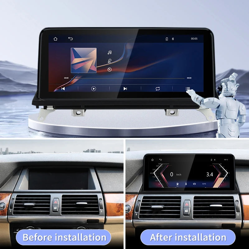 Linux 10.25" Touch Screen Display 1920*720 For BMW X5 E70 X6 E71 CCC CIC Wireless Carplay