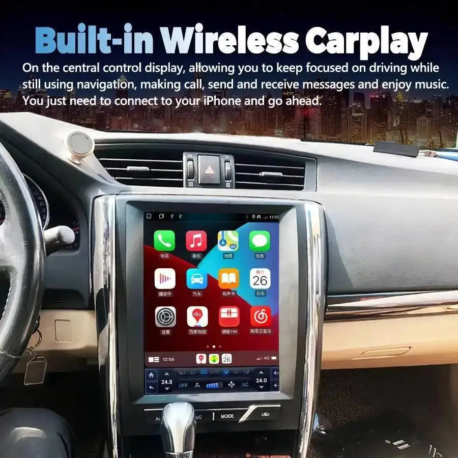 Android 14 GPS Navi Car Multimedia Video Player Stereo For TOYOTA REIZ 2012-2025 12.1inch