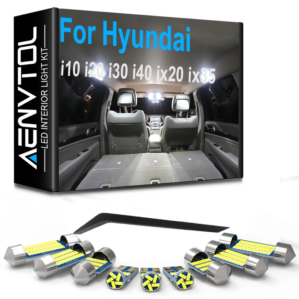LED Interior Light Kit for Hyundai - Canbus Error-Free Interior Bulbs