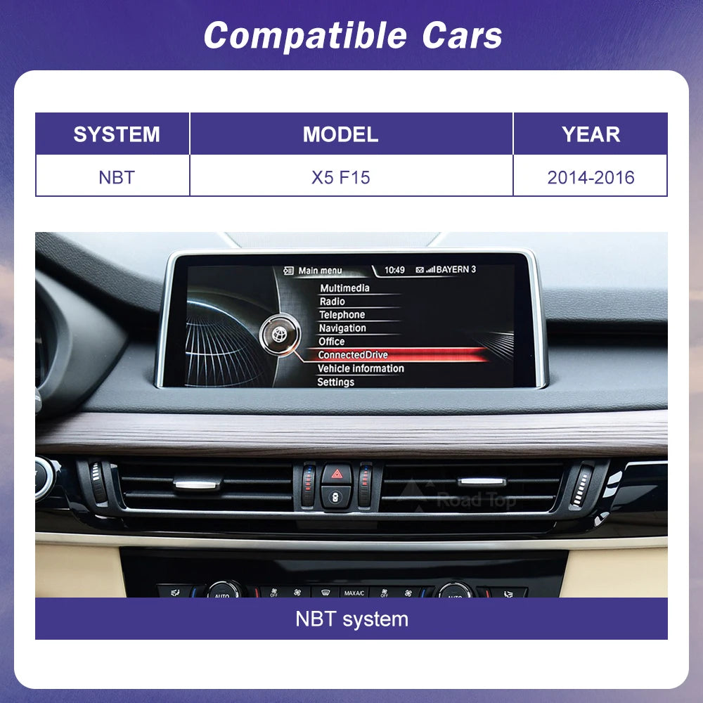 1920*720 Multimedia Touch Screen For BMW X5 F15 F85 X6 F16 F86 NBT 2014-2016 Android Auto  | AUTOKITSHOP