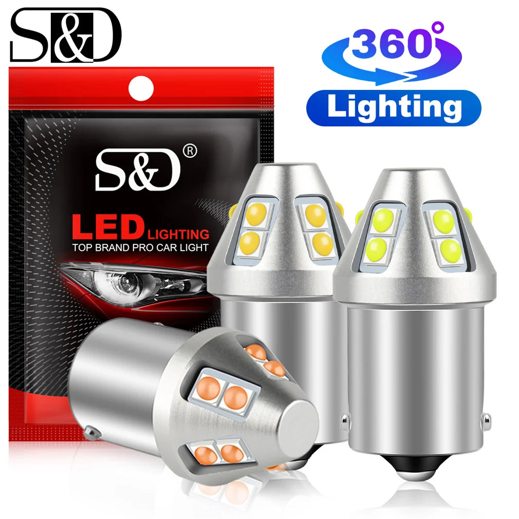 P21W LED 1156 BA15S BAU15S PY21W Bulb 1157 BAY15D P21 5W R5W R10W Auto Lamp 3030 Chips Car