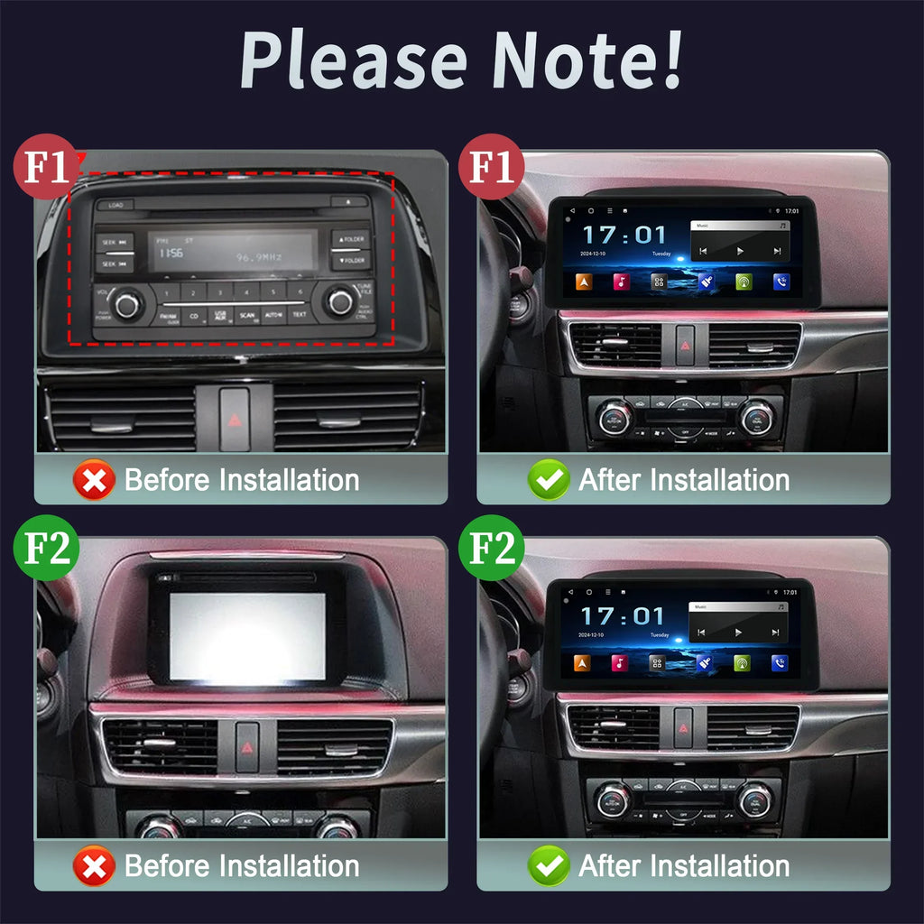 12.3" Android 15 For Mazda Cx5 CX-5 Cx 5 2014-2016 Car Radio Multimedia Navigation GPS Wir
