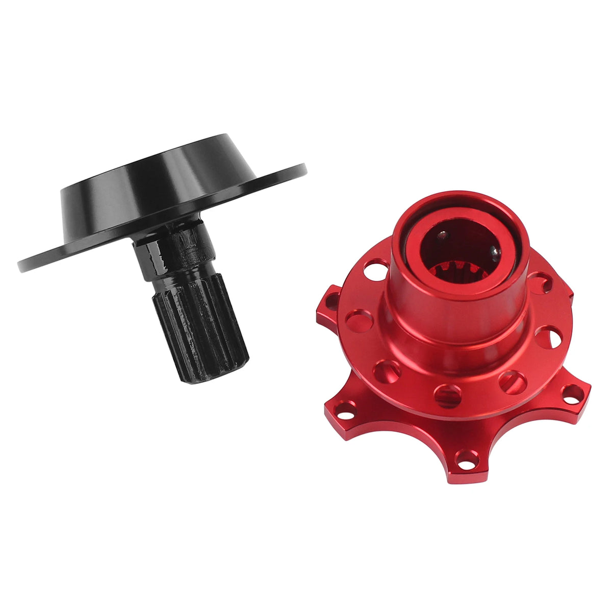 6 Hole Steering Wheel Quick Release Kit Universal Aluminum Snap‑Off Removable Hub Adapter Racing - Automotive LED Light