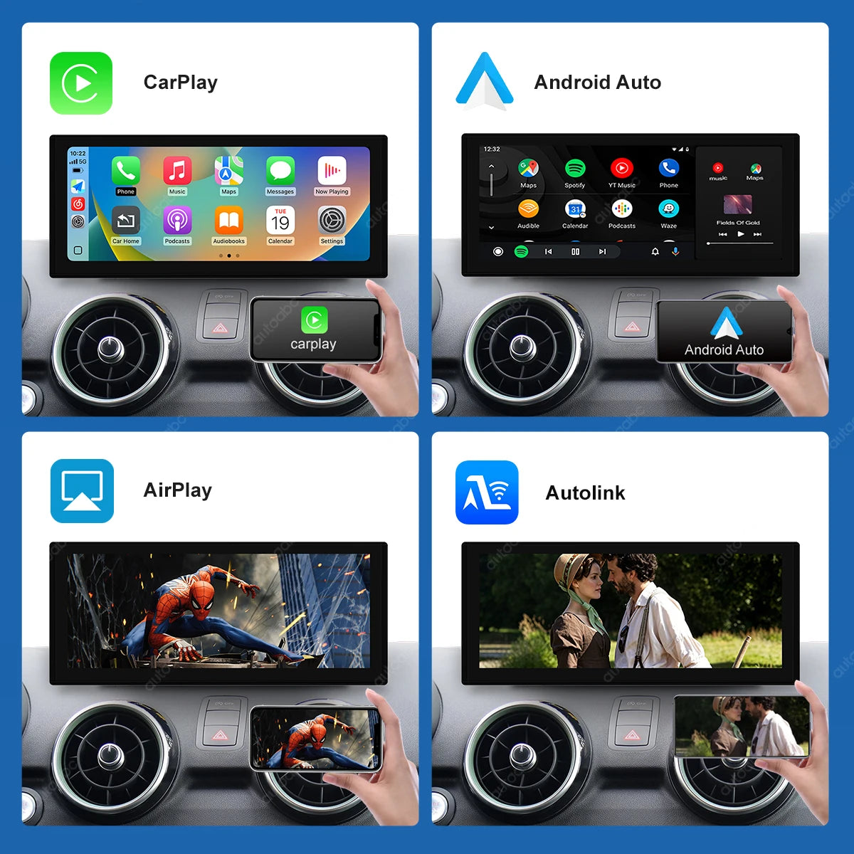 12.3'' Ultra-thin Multimedia Linux Screen Display For Audi A1 2012-2018 With Wireless Carp | AUTOKITSHOP