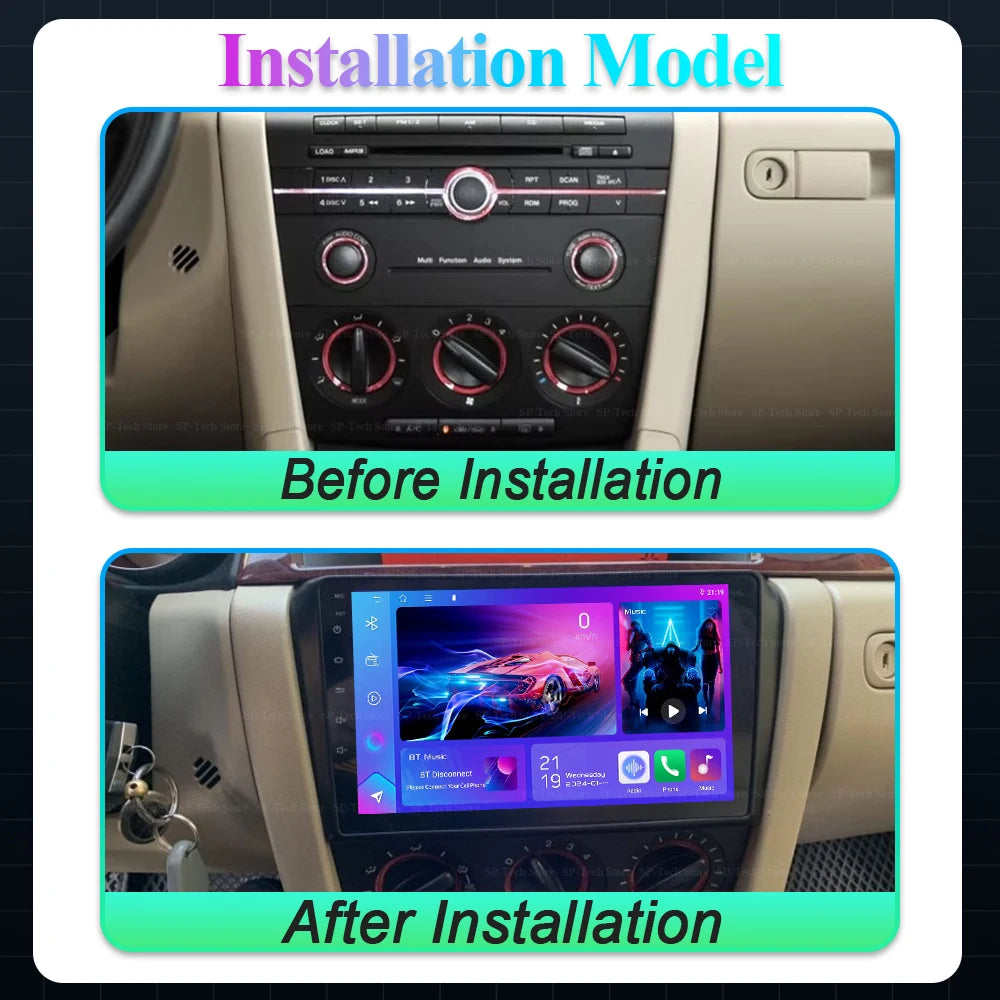 Android 16 For Mazda 3 2004 2005 2006 2007 2008 2009 Car Radio Car Autoradio Multimedia Vi | AUTOKITSHOP
