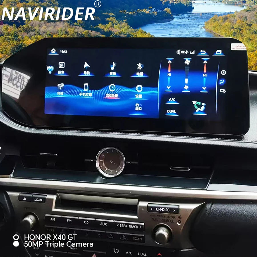 12.3'' Android 15 Qled Screen For Lexus ES ES300 ES250 ES350 ES300h 2013-2017 BT Car Radio