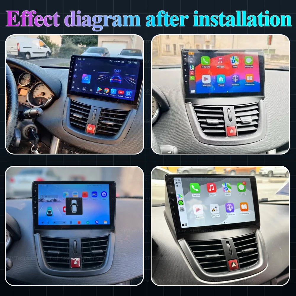 Android 16 For Peugeot 207 207cc 2006-2015 Car Radio Multimedia Video Player Stereo Head U | AUTOKITSHOP