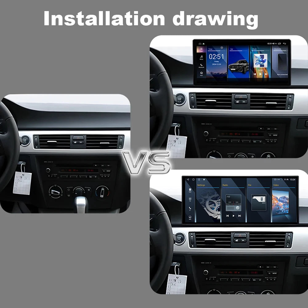 12.3“ Android 16 For BMW 3 Series E90 E91 E92 2006-2011 without original screen Car Radio