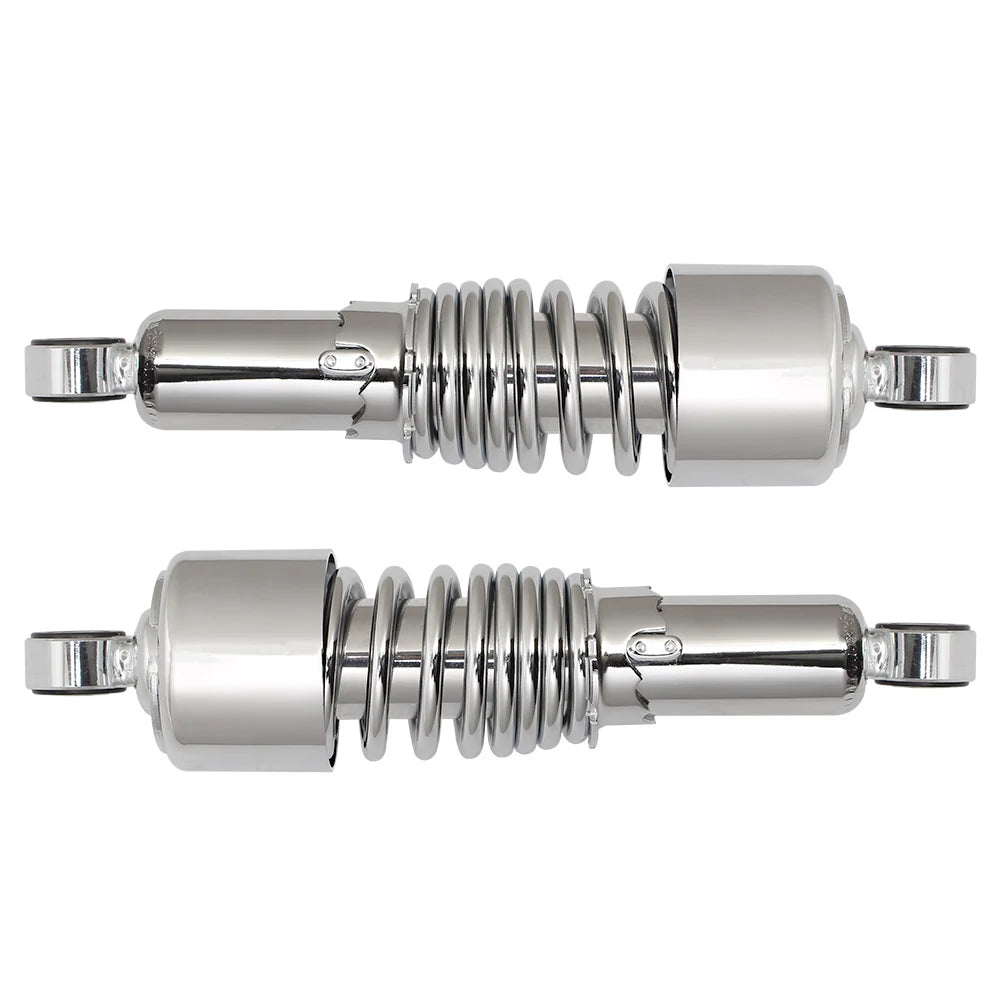 Pair Motorcycle Chrome 10.5'' 267mm Rear Shocks Absorber Suspension Fit For Harley Touring Sport - Automotive LED Light