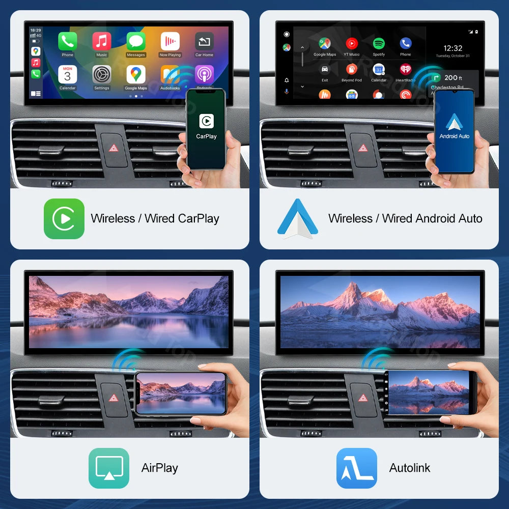12.3 Inch Touch Screen Multimedia Display for Audi Q3 2013-2018 with Airplay Miracast Wire | AUTOKITSHOP