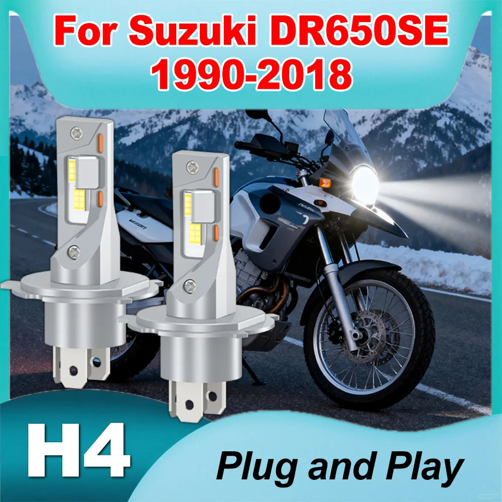 H4 Motorcycle Headlight Bulb 22000LM Super Bright For Suzuki DR650SE 1990-2015 2016 2017 2