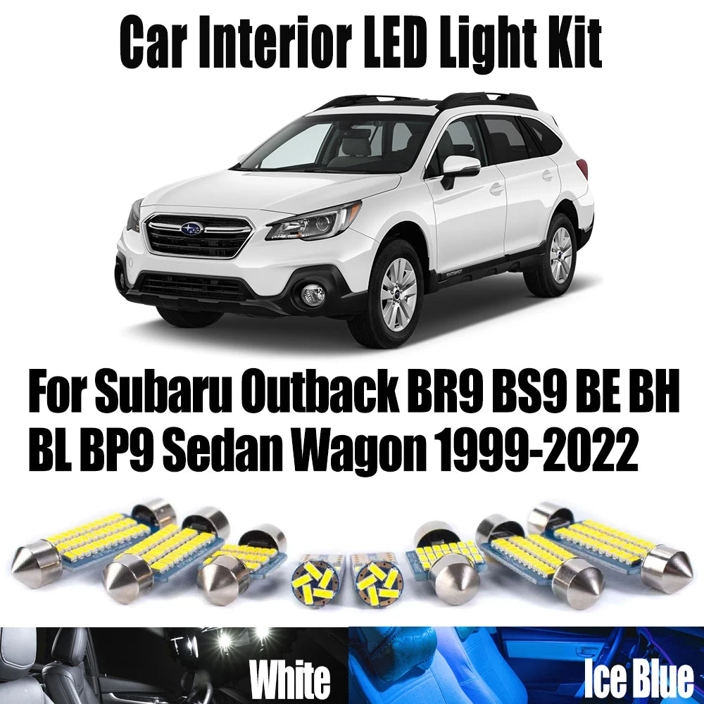 LED Interior Light Kit for Subaru Outback BR9 BS9 BE BH BL BP9 Sedan Wagon 1999-2021 - Canbus Dome Map Door Trunk Bul...