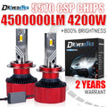 4500000LM H4 H7 LED Headlights Canbus H11 H1 H8 9005 HB3 9006 HB4 9012 HIR2 Silent Fan 557