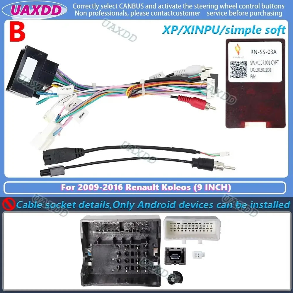 For 2009-2016 Renault Koleos 9INCH Car dvd radio Android Host speaker decoder MP3 MP5 fasc