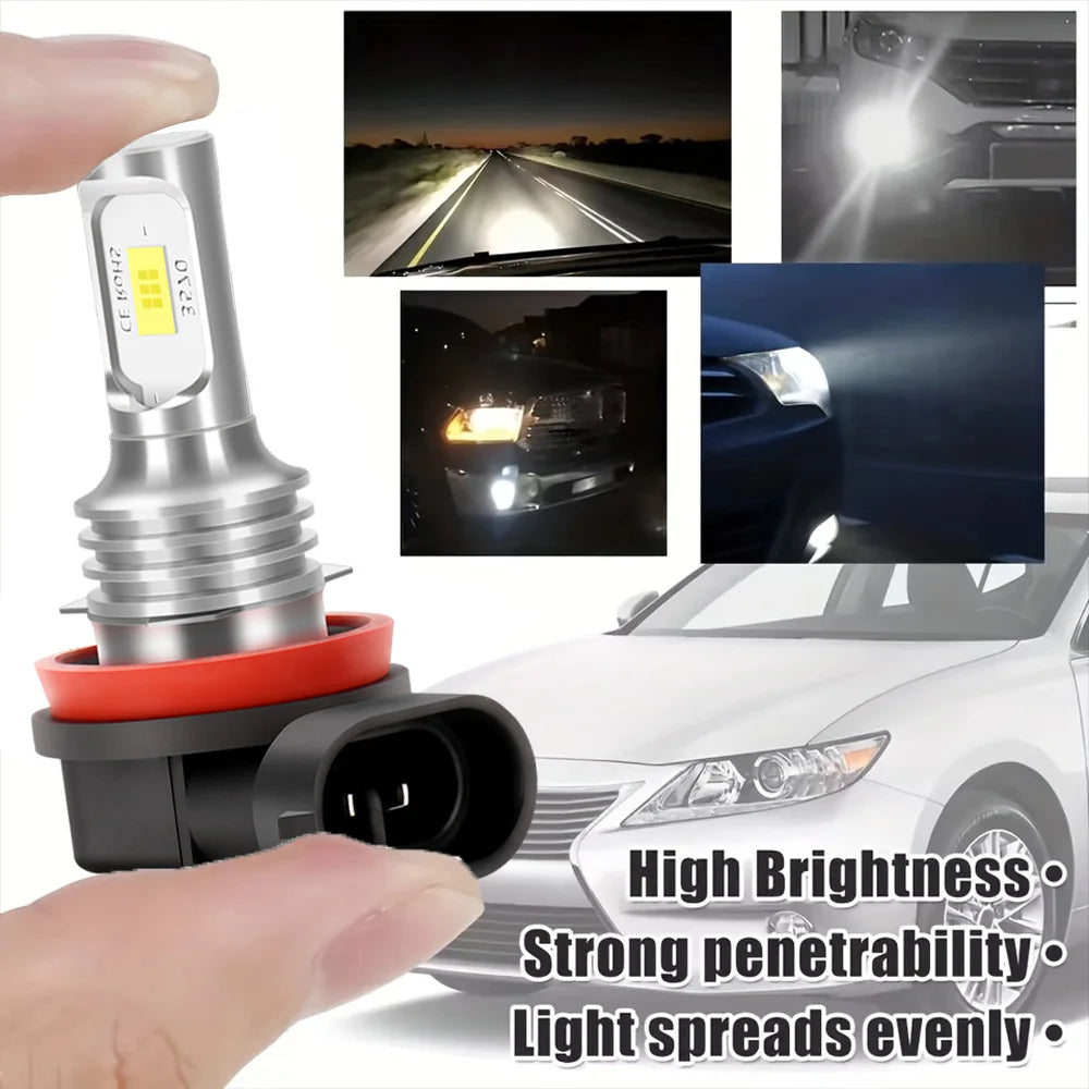 20000LM H11 H8 H9 Fog Lights 90W High Power Canbus No Error LED Fog Lamps 12V 6000K Plug a