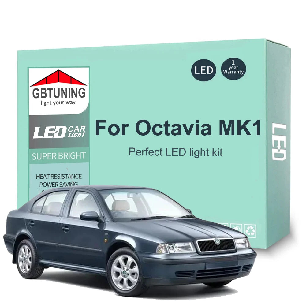 LED Interior Light Kit for Skoda Octavia 1 MK1 1U 1U2 1U5 Sedan Combi 1996-2004 - Canbus Dome Map Door Trunk Bulbs | ...