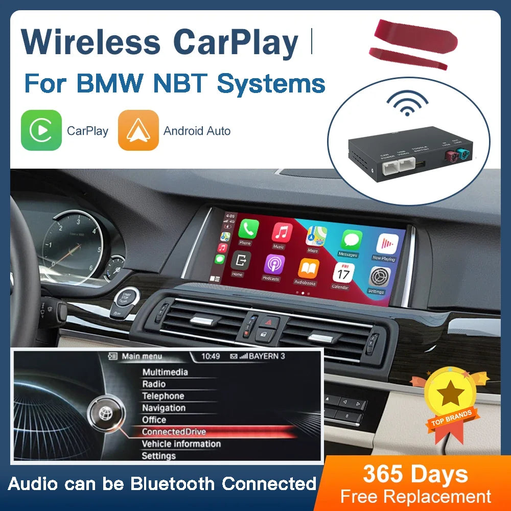 Wireless CarPlay Android Auto Adapter For BMW NBT 1 2 3 4 5 7 X Series F20 F21 F23 F30 F31