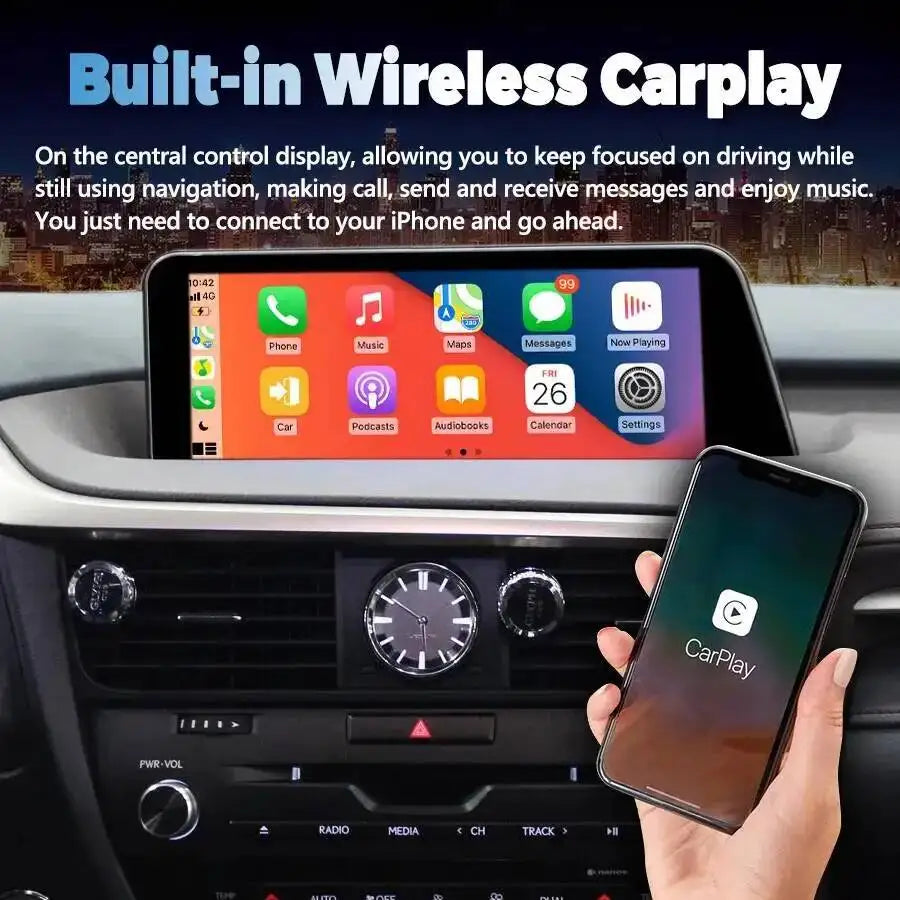 Android 15 Car Video Player Carply For Lexus RX300 RX350 2016-2019 Screen GPS Navigation C | AUTOKITSHOP