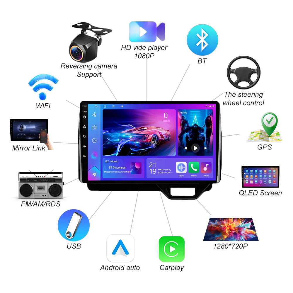 Car Radio For Honda N-box Ii 2 Jf3 4 2017-2021 Navigation Gps Wireless Android 16 Auto Mul | AUTOKITSHOP