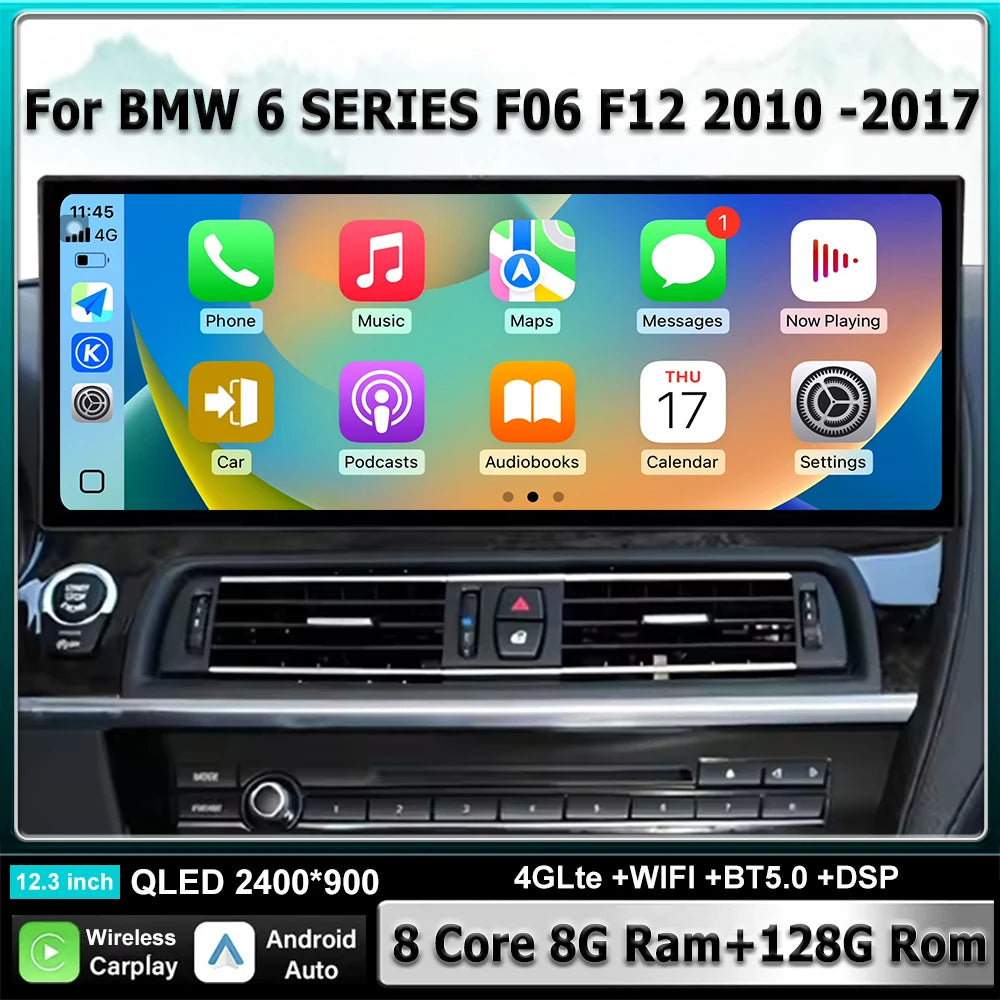 Car Multimedia Video Player Android 16 For BMW 6 SERIES F06 F12 2010 - 2017 CIC/NBT System