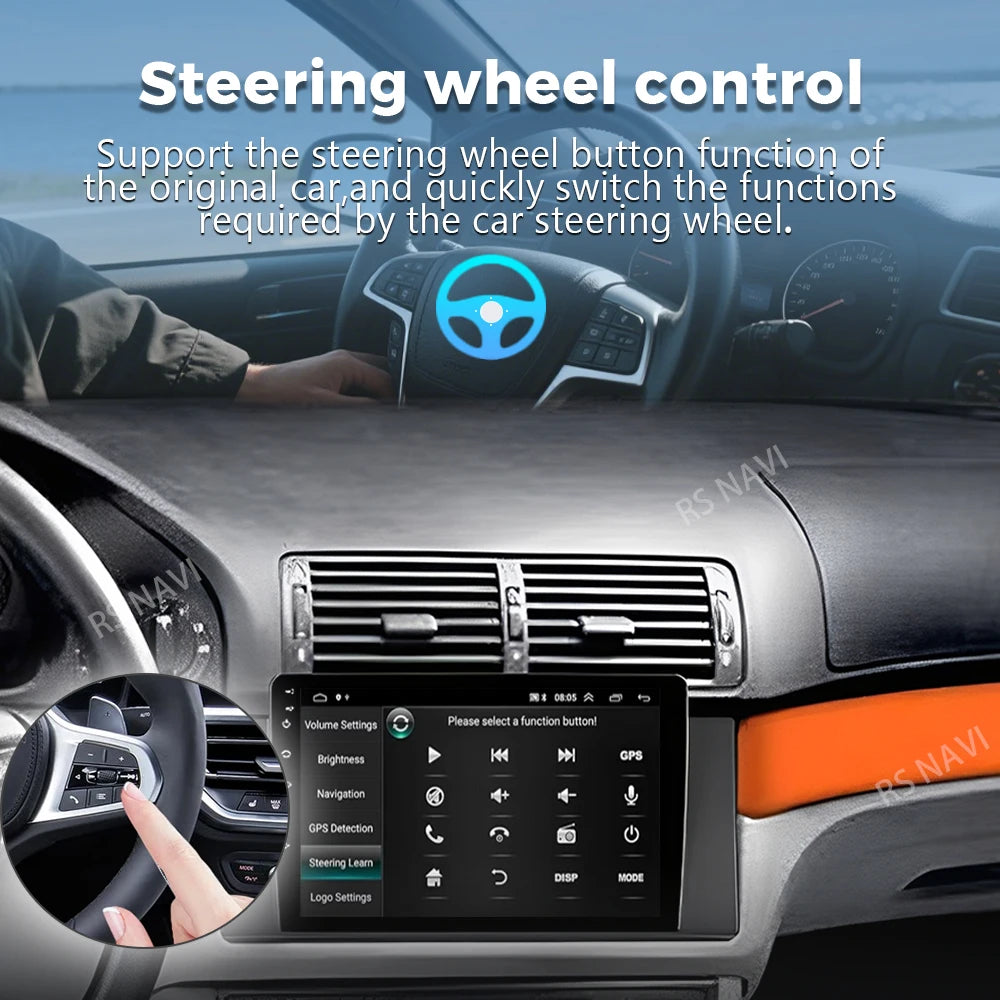 Android 16 For BMW 5 E39 1996 - 2003 E53 X5 M5 2K QLED Android Car Radio Multimedia Video