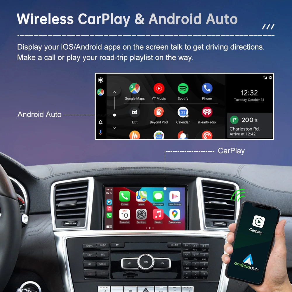 Wireless CarPlay for Mercedes Benz ML GL W166 X166 NTG4.5/4,7 2012-2015 Android Auto Mirro | AUTOKITSHOP