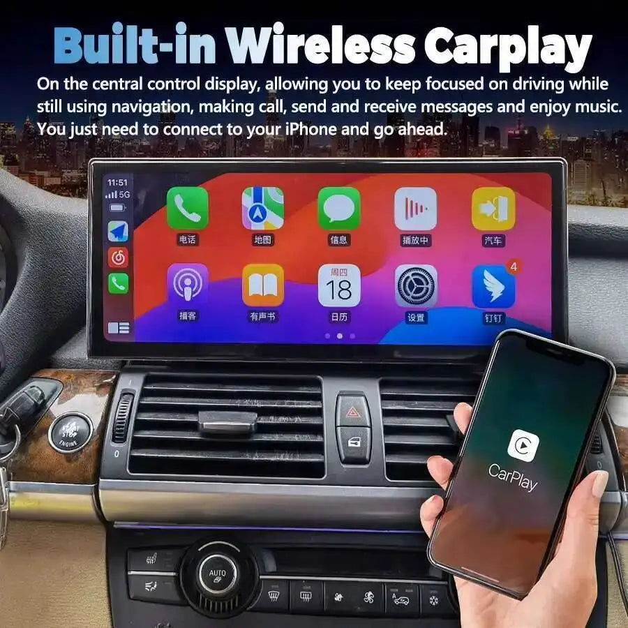 12.3inch Android14 Car Radio For Bmw E70 X5 Bmw X6 E71 CCC CIC Auto GPS Nivigation Multime | AUTOKITSHOP