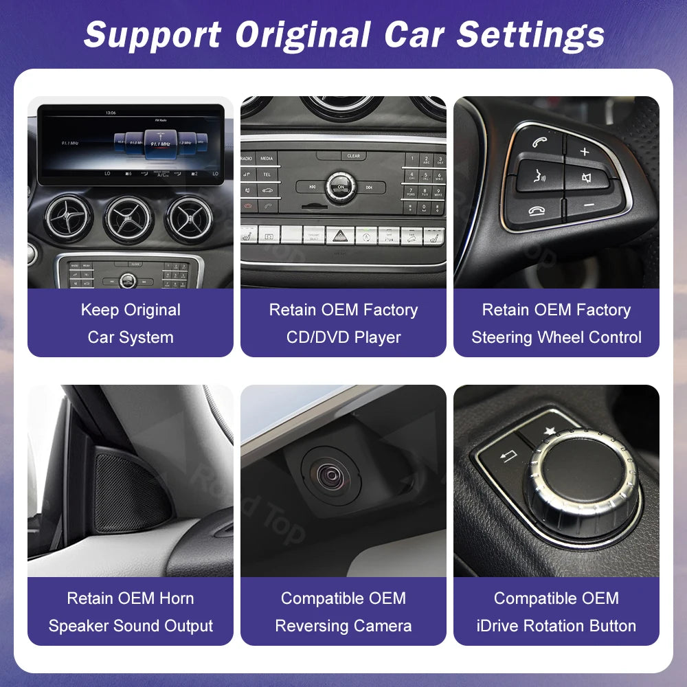 Road Top Linux Ultra Thin Touch Screen for Mercedes Benz B Class W246 2016-2018 NTG5.0 Wir | AUTOKITSHOP