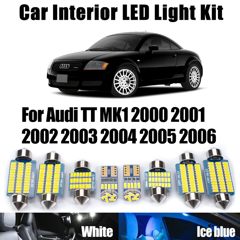 14-Piece LED Interior Light Kit for Audi MK1 TT 2000-2004 - Canbus Error-Free Interior Bulbs