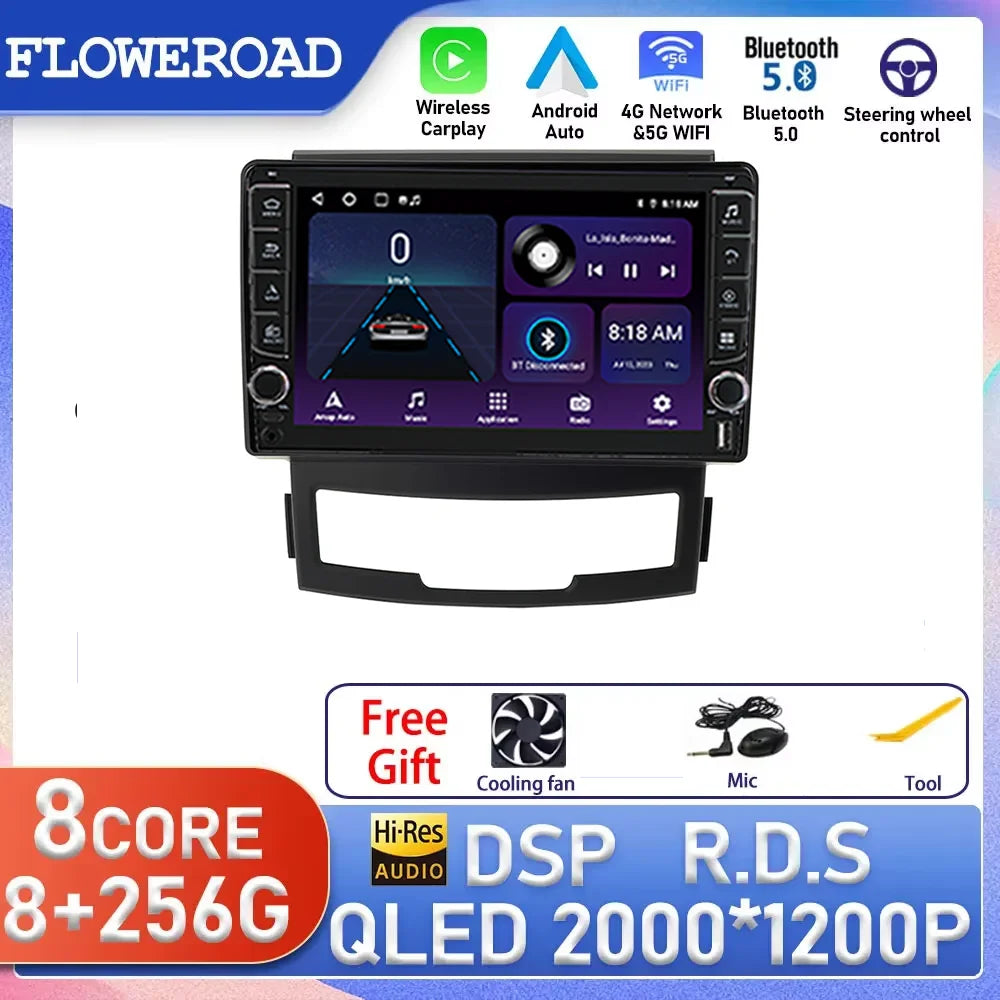 Android 15 For SsangYongKorando 3 2010 - 2013 2 Din Video Player Car Radio Multimedia Ster | AUTOKITSHOP
