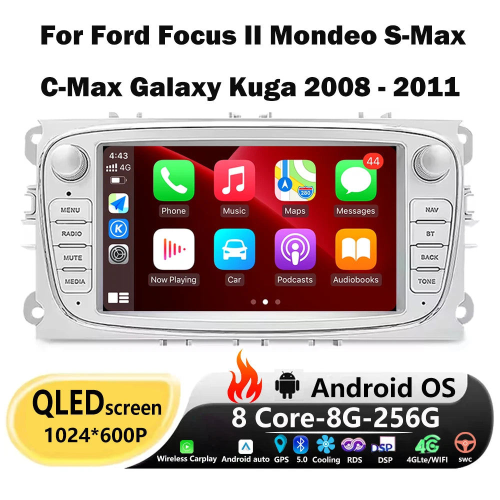 7'' Car Radio Multimedia Player For Ford Focus II Mondeo S-Max C-Max Galaxy Kuga 2008-2011