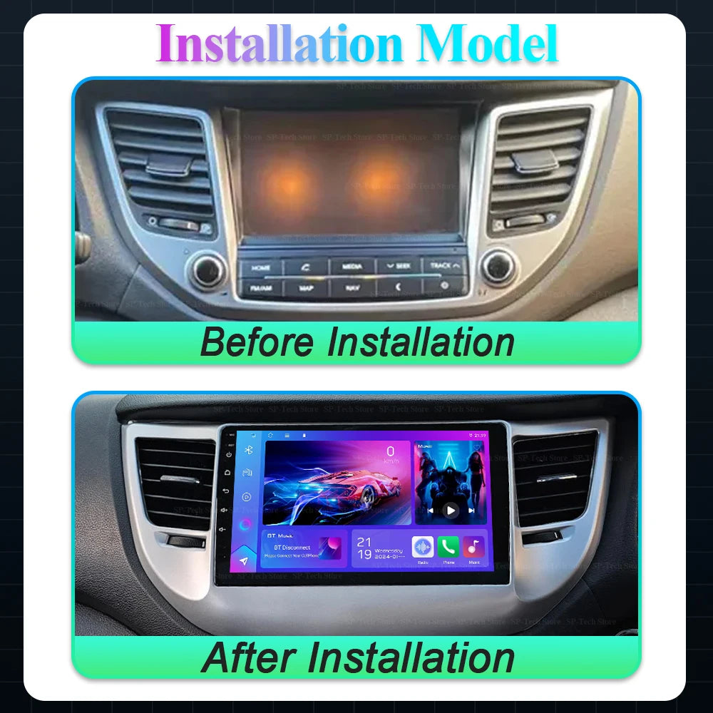 Android 16 Car Radio For Hyundai Tucson 3 Ix35 2015 - 2018 Multimedia Player Carplay Auto  | AUTOKITSHOP