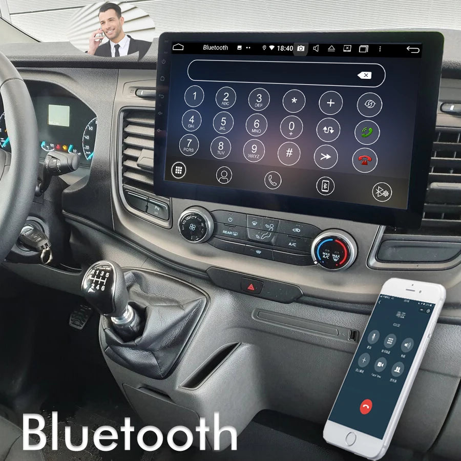 Carplay Navigation Auto Radio 10.1inch For 2018 2020 2021 Ford Transit Custom Van Bj Andro | AUTOKITSHOP