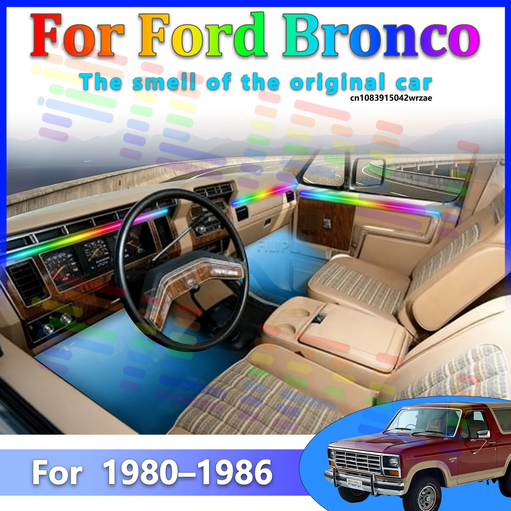 64 RGB - Neon Strip - for Ford 1980-1986 - App Control - Car Interior Lighting | AUTOKITSHOP